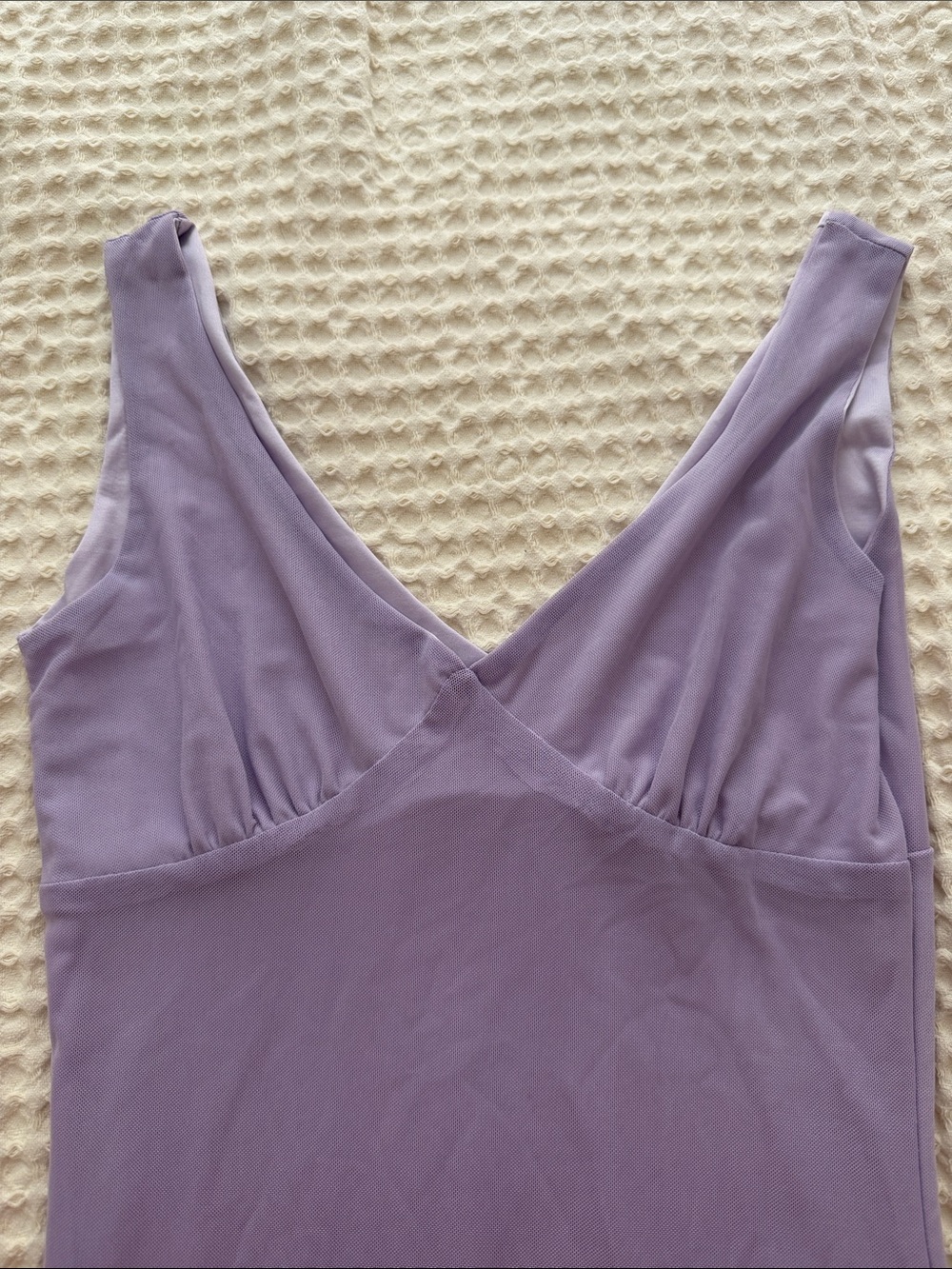 Amazon Lavender V-Neck Ruffle Slip - Picture 4 of 5